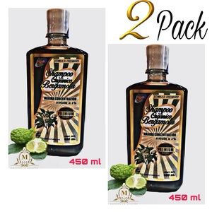 Minoxidil  5% & Bergamot Shampoo for  Hair Regrowth, Strength & Length, 2 Pck